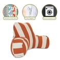 thumbnail image 2 of Majestic Home Burnt Orange Vertical Stip Reading Bean Bag Pillow, 2 of 6