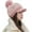 Pink, variant on Xfvqtps Womens Octagon Cap Beret Hats with Plush Pompom Knitted Brim Flannel Soft Solid Color Fashion Versatile Warm Fall Winter Newsboy Cap Khaki
