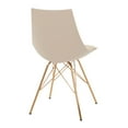 thumbnail image 3 of OSP Home Furnishings Oakley Chair in Cream Faux Leather with Gold Chrome Base, 3 of 6