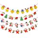 thumbnail image 1 of 3/4/5 piezas pancartas navideñas banderas banderines colgantes de papel guirnalda puerta navideña pared ventana adornos decorativos colgantes, decoración de escenas de fiesta, 1 of 5