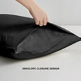 thumbnail image 3 of FLXXIE 1800 Count Double Brushed Microfiber Envelope Pillowcases Set of 2, Queen 20" x 30", Black, 3 of 6