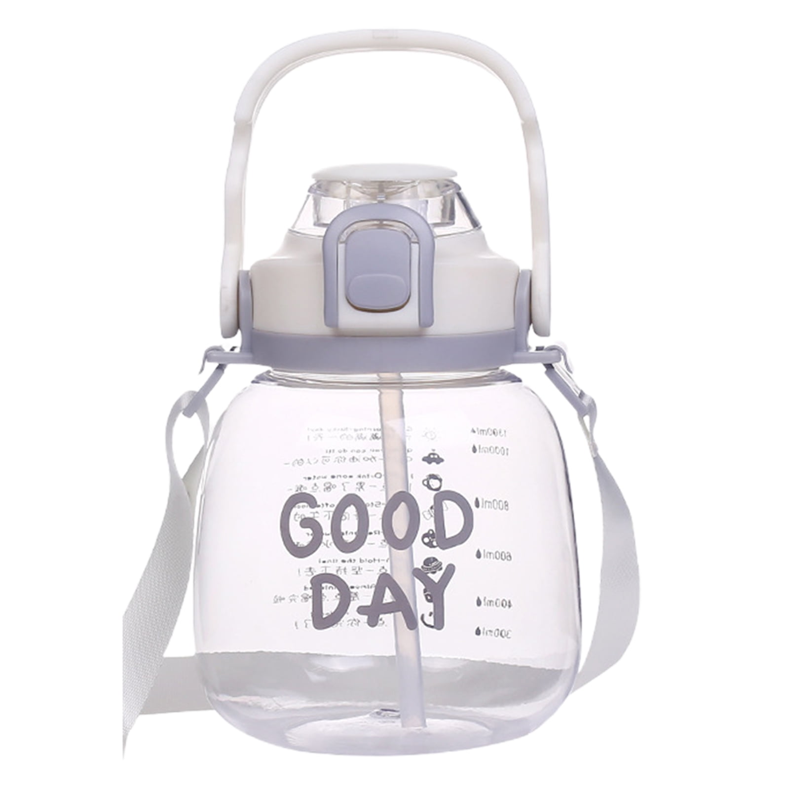 VEAREAR Sports Bottle with Motivational Time Marker Nonslip Leakproof