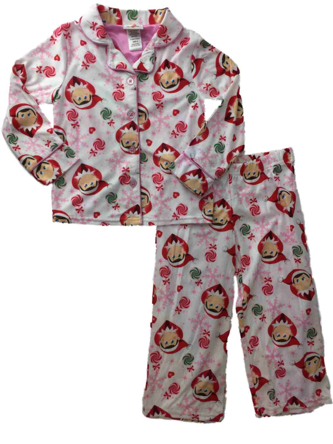 Elfshelf Girls Elf On the Shelf Christmas Holiday Pajamas Holiday 2Piece Sleep Set 4 Elfshelf Girls Elf On the Shelf Christmas Holiday Pajamas Holiday 2Piece Sleep Set 4