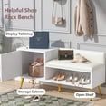 thumbnail image 4 of Entryway Storage Bench Shoe Rack Bench with Storage Cabinet and Shelf, 4 of 7