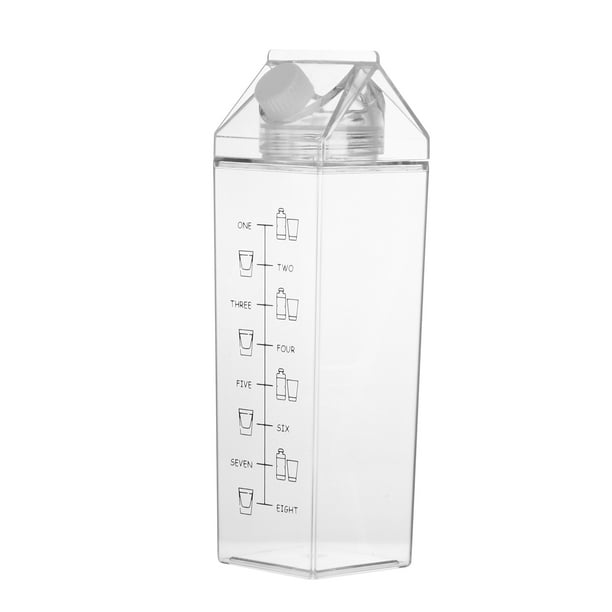 ColoMX Botella de leche transparente, portátil, práctica, para beber leche (1000 ml)