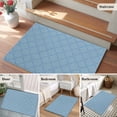 thumbnail image 5 of Entryway Rug 2'x3', Haze Blue Plaid Small Rug for Kitchen Bathroom Door Mat Indoor Entrance, Farmhouse Modern Abstract Striped Non-Slip Area Rugs Floor Mats Carpet Front Door Rugs, 5 of 8