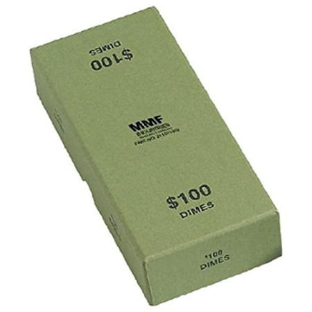 Rolled Coin Storage - MMF Industries Green Chipboard Dime Coin Roll Storage Box