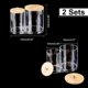 thumbnail image 5 of 2 juegos de bastoncillos de algodón acrílicos para guardar discos de maquillaje, contenedores para bastoncillos, soportes para bastoncillos de algodón con tapa de bambú., 5 of 6