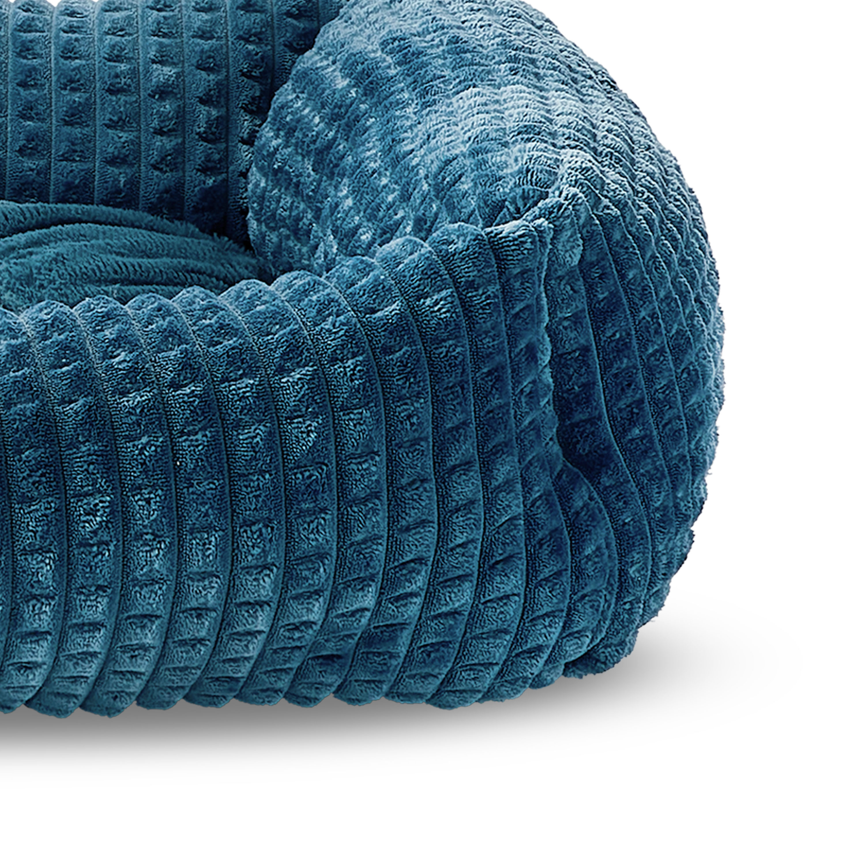 Vibrant Life Large Flannel Waffle Texture Bolster Cat or Dog Bed, Blue, 27" x 36"