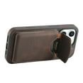 thumbnail image 4 of Dteck for iPhone 13 Pro Case Magnetic with Detachable Wallet Card Holder, Magnetic Ring Holder Leather Back Case Compatible with MagSafe, Durable Shockproof Phone Case 2 in 1 for Men Women,Brown, 4 of 7
