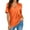 Orange, variante sur Fgnfyis Chemises à Manches Courtes pour Femmes Col en V Hauts d'Été Décontractés Basiques pour le Travail T-Shirts Hauts d'Été pour Femmes Violet Foncé TTG