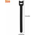 thumbnail image 2 of Bridas para cables, bridas para cables autoagarre reutilizables ajustables negras, 100 piezas, 15,2 x 1,2 cm, 2 of 5