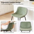 thumbnail image 5 of FIRAVOE Counter Height Bar Stools Set of 3 (Low Back) (26 Inch) Leather Modern Barstools Counter Stools Bar Chairs Green Bar Stools for Kitchen Island, 5 of 12