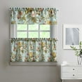 thumbnail image 2 of Country Floral Curtains 24 Inch - 3 Panel Vintage Farmhouse Set with Bohemian Wildflower Print, Rod Pocket for Rustic Kitchen Decor, 2 of 6