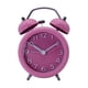 thumbnail image 2 of Mini reloj despertador con marco de metal retroiluminado, reloj de viaje, reloj de mesa para dormitorio Rosado, 2 of 9