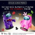 thumbnail image 4 of Among Us Stamper Set Purple Crewmate Pink Impostor 7 Inch PMI International, 4 of 5