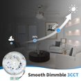thumbnail image 2 of Ventilador de Techo 4 Pulgadas LED 18W 3CCT 1800 Lúmenes 120V CRI90 Reemplazo de Luz, 2 of 9