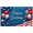 1A, variant on Patriotic Theme Happy Birthday Banner Decorative Design Balloon Decoration Star Accents for Birthday Party Celebration Event