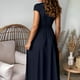 thumbnail image 4 of Vestido Largo De Fiesta Elegante vestido dividido de cintura alta Vestido de noche con escote en V profundo Vestidos (Azul oscuro S) Cgtredaw para Mujer Azul oscuro T M, 4 of 6
