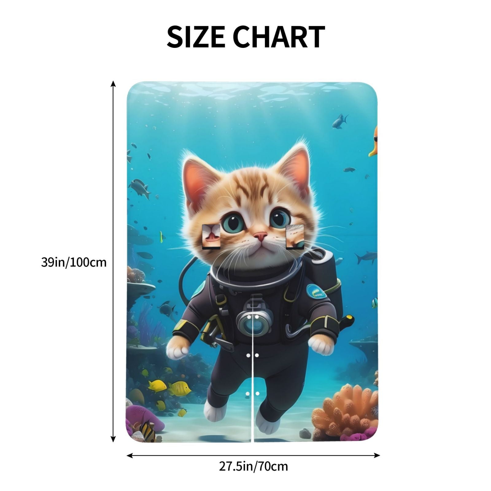 Naloa Underwater Diving Cat Baby Car Seat Cover, Breathable Baby Carrier Cover, Multiuse Baby Carrier Cover & Nursing Breastfeeding Cover