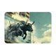 thumbnail image 1 of Balery Bull Charging Through Waves Felpudo de franela, resistente a las manchas y a la decoloración, para uso interior y exterior, fácil de limpiar, 40 x 60 cm, 1 of 7