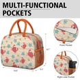 thumbnail image 6 of Lunch Bag Lunch Box for Women Reusable Insulated Lunch Bags,Water-Resistant Red Crab Sea Star Cooler Lunch Tote Bag, Large Capacity for Work Travel Picnic, 6 of 6
