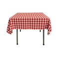 thumbnail image 1 of TCcheck52x52-RedK98 Nappe Carrée en Polyester à Carreaux Vichy , Blanc & Rouge - 52 x 52 Po., 1 of 1