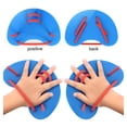 thumbnail image 4 of Silicone Training Correction Hand Fins Lightweight Swimming Finger Flippers Portable Professional Auxiliary Teaching Accessories Blue, 4 of 6