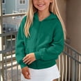 thumbnail image 6 of Girls Zip Up Hoodies Uniform Fleece Sweatshirt Casual Hoodie With Pockets, 6 of 7
