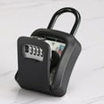thumbnail image 3 of Storage Box Key Safe Box Wall-Mounted Key Box Lock Combination Lock Black, 3 of 10
