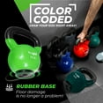 thumbnail image 5 of Yes4All 25lb Vinyl Coated / PVC Kettlebell with Rubber Base, Green, Single, 5 of 8