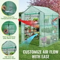 thumbnail image 4 of 57 x 57 x 76" Walk-in Greenhouse - Durable Outdoor Kit with Thicken PE Cover & Window. Heavy Duty 3-Tier 8-Shelf Plant House for Backyard, Patio, Indoor. ESL Greenhouses, 4 of 8