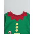 thumbnail image 5 of Qiylii Baby Christmas Romper, 2Pcs Santa Claus Snaps Jumpsuit + Hat,0-12M, 5 of 8