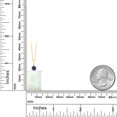thumbnail image 2 of 18K Yellow Gold Plated Silver Simulated White Opal and Blue Created Sapphire Pendant Necklace for Women | 4.91 Cttw | Gemstone October Birthstone | Octagon Cabochon 18X13MM | With 18 inch Chain, 2 of 4