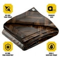 thumbnail image 3 of Core Tarps Extreme Heavy Duty 20 Mil Tarp Cover, Waterproof, UV Resistant, Rip and Tear Proof, Poly Tarpaulin with Reinforced Edges for Roof, Camping, Patio, Pool , Boat (Brown Wood/Black 30′ X 50′), 3 of 7