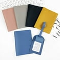 11 color thick pu leather passport holder passport cover with paper