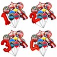 thumbnail image 2 of 9 piezas de globos de aluminio con temática de Rayo McQueen de Disney Cars, decoración para fiestas de cumpleaños de niños y niñas de 1, 2, 3, 4, 5, 6, 7 y 8 años, juguetes para niños, globos, suminis, 2 of 5