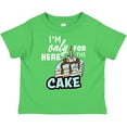 thumbnail image 3 of Inktastic Im Only Here for the Cake with Cake Slice Illustration Boys Toddler T-Shirt, 3 of 5