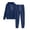 Navy Blue, variant on Ladies' Solid Color Hooded Sweatshirt & Pants Set - Lined, Pocket Design for Winter Comfort
