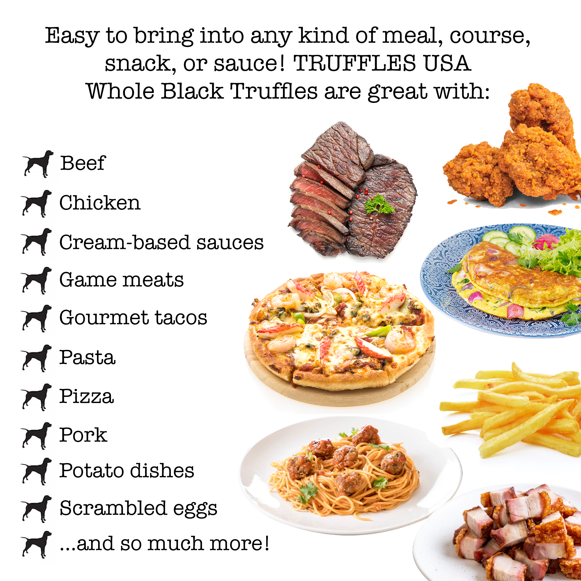 TRUFFLES USA Whole Black Truffles, Italian Truffle Seasoning,1.76 Oz.