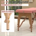 thumbnail image 2 of Westice 3 Section Foldable and Adjustable Wooden Massage Table, 82" x 31.5", Pink, 2 of 10