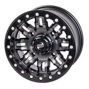 Tusk 4/156 Teton Beadlock Wheel 14x7 5.0 + 2.0 Gun Metal/Black for Kawasaki Mule Pro-Fxt 820 Platinum Ranch Edition 2022-2023
