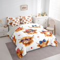 thumbnail image 2 of Manfei Cute Highland Cow 7-Piece Twin Bedding,American Flag Bowtie Bedding Comforter Set,Brown,Light Gray Reversible, 2 of 7