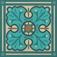 thumbnail image 2 of Vess, June Erica 12x12 Black Ornate Wood Framed with Double Matting Museum Art Print Titled - Piazza Tile in Blue IV, 2 of 4