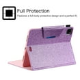 thumbnail image 4 of Allytech Case for Apple iPad Air 4th Gen 10.9"/ iPad Pro 11 2021/2020/2018, Kickstand Document Pocket Business Type Folio Flip Auto Sleep Wake Shockproof Case Cover Compatible with Keyboard, Purple, 4 of 5