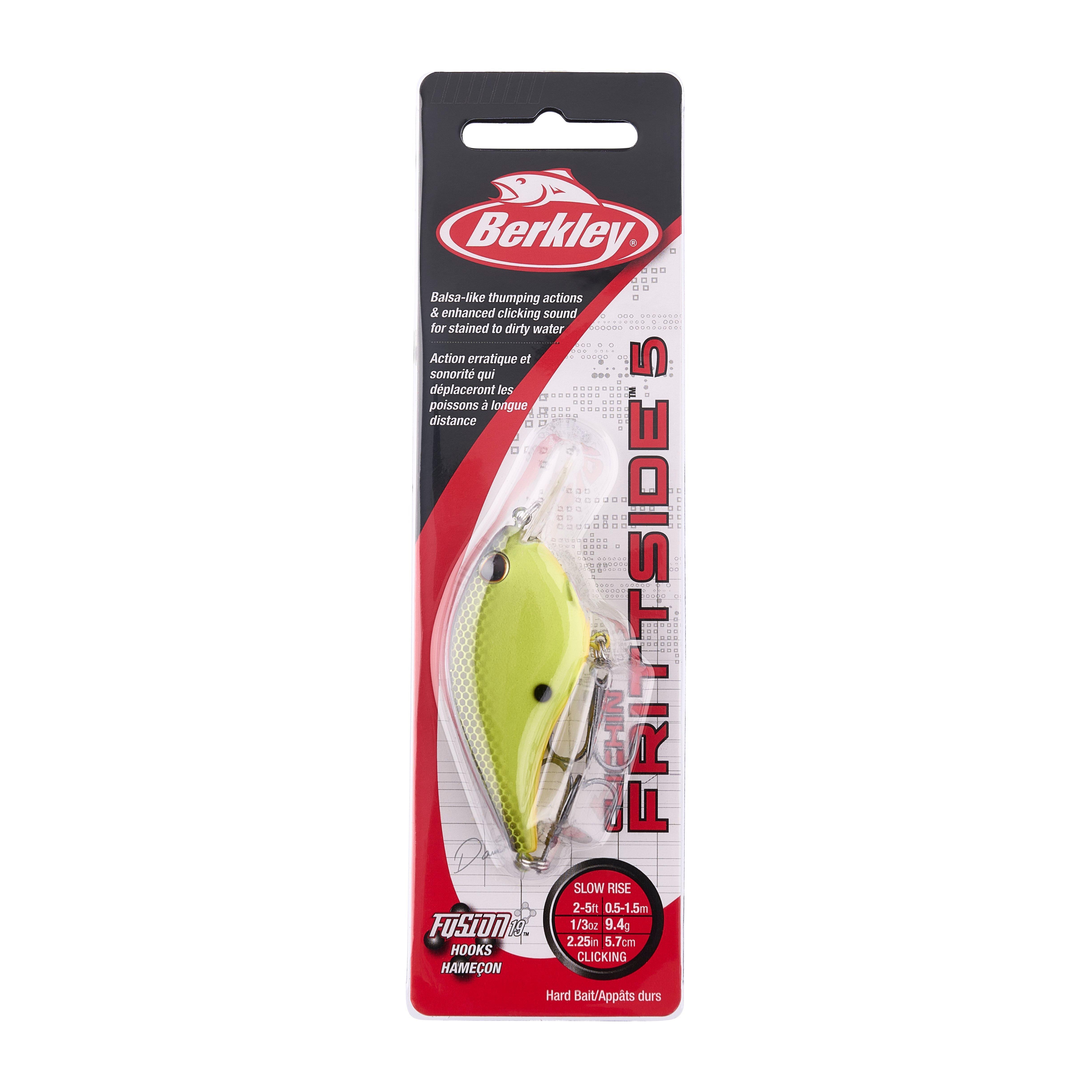 Berkley Clickin’ Frittside Fishing Lure, Black Chartreuse, 5 (1/3 oz)