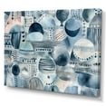 thumbnail image 2 of Designart "Blue Abstracted Mapping Of Forms IV" Modern Geometric Canvas Art Print, 2 of 5