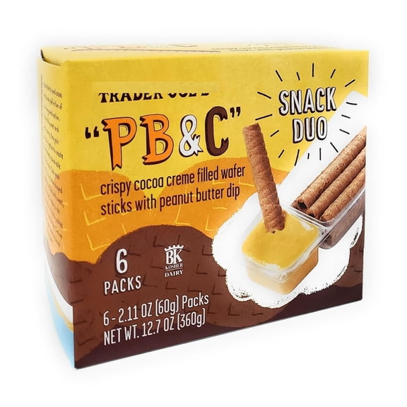 PB&J Crispy Cocoa Creme Filled Wafer NSD3 Sticks with Peanut Butter Dip Snack Duo Net Wt. 12.7 Oz (360g) - Pack of 1