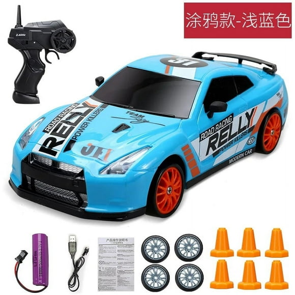 2.4G High speed Drift Rc Car 4WD Toy Remote Control AE86 Model GTR Vehicle Car RC Racing Cars Toy for Children Christmas Gifts GTR B-1B