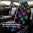 thumbnail image 4 of Uorisanigo Colorful Dog Paws Car Seat Covers Waterproof Front Seat Covers Easy Installation Stretch Polyester Fabric Cover Protection Interior Accessories Universal Fit Most Cars,SUV, Trucks, 4 of 7